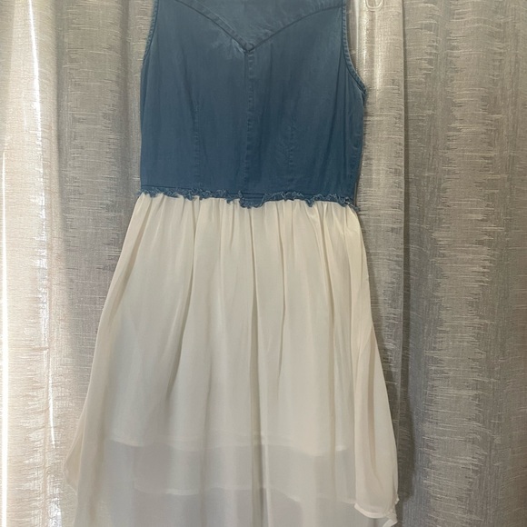 Love Chelsey Denim and White Hi-Low Dress - Picture 3 of 5